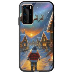 Santa Over The Village Huawei P40 Pro Groove TPU (Tempered Glass και TPU)