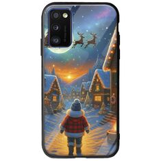 Santa Over The Village Samsung Galaxy A41 Groove TPU (Tempered Glass και TPU)