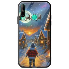 Santa Over The Village Huawei P40 Lite E Groove TPU (Tempered Glass και TPU)