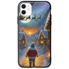 Santa Over The Village iPhone 12 mini Groove TPU (Tempered Glass και TPU)