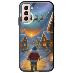 Santa Over The Village Samsung Galaxy S21 Groove TPU (Tempered Glass και TPU)