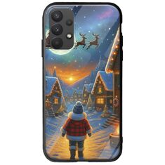 Santa Over The Village Samsung Galaxy A32 4G Groove TPU (Tempered Glass και TPU)