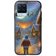 Santa Over The Village Realme 8 / 8 Pro Groove TPU (Tempered Glass και TPU)