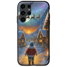Santa Over The Village Samsung Galaxy S23 Ultra 5G Groove TPU (Tempered Glass και TPU)