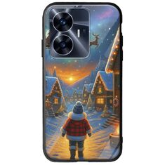 Santa Over The Village Realme C55 Groove TPU (Tempered Glass και TPU)