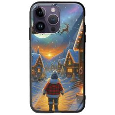 Santa Over The Village iPhone 15 Pro Groove TPU (Tempered Glass και TPU)