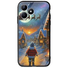 Santa Over The Village Realme Note 50 Groove TPU (Tempered Glass και TPU)