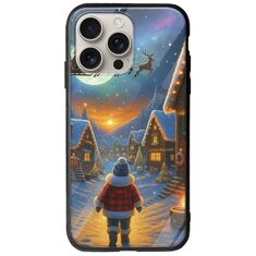 Santa Over The Village iPhone 16 Pro Groove TPU (Tempered Glass και TPU)