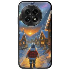 Santa Over The Village OnePlus 13 5G Groove TPU (Tempered Glass και TPU)