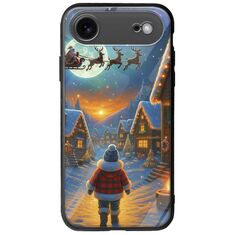 Santa Over The Village iPhone Air Groove TPU (Tempered Glass και TPU)
