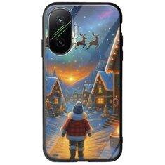 Santa Over The Village Xiaomi Poco F7 5G Groove TPU (Tempered Glass και TPU)