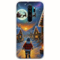 Santa Over The Village Xiaomi Redmi Note 8 Pro Flexible TPU (Διάφανη Σιλικόνη)