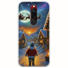 Santa Over The Village Xiaomi Redmi 8 Flexible TPU (Διάφανη Σιλικόνη)