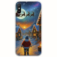 Santa Over The Village Xiaomi Redmi 9A Flexible TPU (Διάφανη Σιλικόνη)