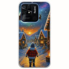 Santa Over The Village Xiaomi Redmi 10C Flexible TPU (Διάφανη Σιλικόνη)