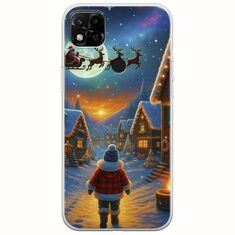Santa Over The Village Xiaomi Redmi 10A Flexible TPU (Διάφανη Σιλικόνη)