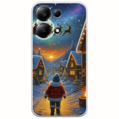 Santa Over The Village Xiaomi Redmi Note 13 4G Flexible TPU (Διάφανη Σιλικόνη)