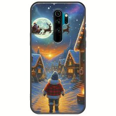Santa Over The Village Xiaomi Redmi Note 8 Pro Black TPU (Μαύρη Σιλικόνη)