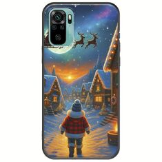 Santa Over The Village Xiaomi Redmi Note 10 / 10s Black TPU (Μαύρη Σιλικόνη)