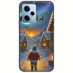 Santa Over The Village Xiaomi Redmi Note 12 4G Black TPU (Μαύρη Σιλικόνη)