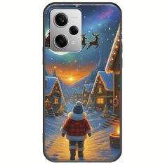 Santa Over The Village Xiaomi Redmi Note 12 Pro Plus 5G Black TPU (Μαύρη Σιλικόνη)