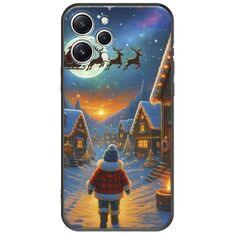 Santa Over The Village Xiaomi Redmi 12 Black TPU (Μαύρη Σιλικόνη)