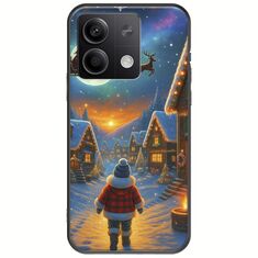 Santa Over The Village Xiaomi Redmi Note 13 5G Black TPU (Μαύρη Σιλικόνη)
