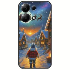 Santa Over The Village Xiaomi Redmi Note 13 4G Black TPU (Μαύρη Σιλικόνη)