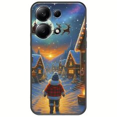 Santa Over The Village Xiaomi Redmi Note 13 Pro 4G Black TPU (Μαύρη Σιλικόνη)