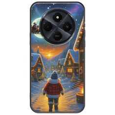 Santa Over The Village Xiaomi Redmi 14C Black TPU (Μαύρη Σιλικόνη)