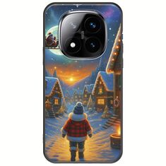Santa Over The Village Xiaomi Redmi Note 14 Pro+ 5G Black TPU (Μαύρη Σιλικόνη)
