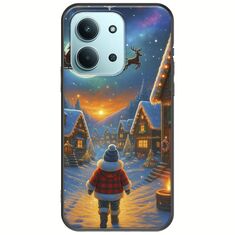 Santa Over The Village Xiaomi Redmi 15C Black TPU (Μαύρη Σιλικόνη)