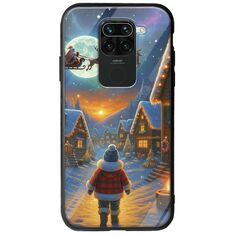Santa Over The Village Xiaomi Redmi Note 9 Groove TPU (Tempered Glass και TPU)