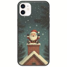 Chimney Santa iPhone 12 Black TPU (Μαύρη Σιλικόνη)