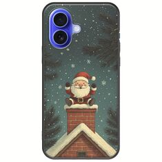 Chimney Santa iPhone 16 Black TPU (Μαύρη Σιλικόνη)