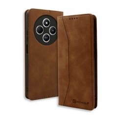 Θήκη Bodycell PU Leather Book Xiaomi Redmi 14C Καφέ