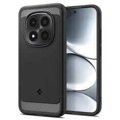 Θήκη Spigen Rugged Armor για Xiaomi Redmi Note 15 Pro 5G σε μαύρο χρώμα, μπροστινή όψη