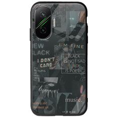 Aesthetic Black Xiaomi Poco F7 5G Groove TPU (Tempered Glass και TPU)