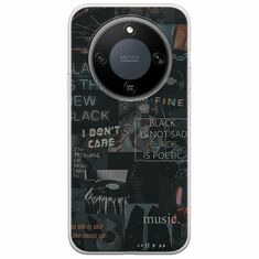 Aesthetic Black Honor Magic8 Lite 5G Flexible TPU (Διάφανη Σιλικόνη)