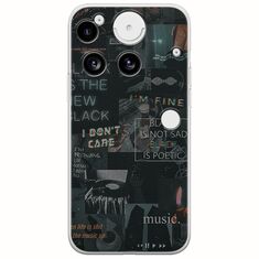 Aesthetic Black Nothing Phone (3) 5G Flexible TPU (Διάφανη Σιλικόνη)