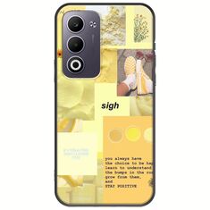 Aesthetic Yellow Oppo A5 4G/5G Black TPU (Μαύρη Σιλικόνη)
