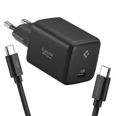 Spigen φορτιστής USB-C 45W Μαύρος με καλώδιο