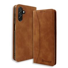 Θήκη Bodycell PU Leather Book Samsung Galaxy A37 5G Brown μπροστινή όψη