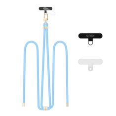 Tech-Protect C7S Rope Crossbody Strap Baby Blue Gold κορδόνι κινητού