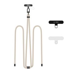 Tech-Protect C7S Rope Crossbody Strap Taupe Black κορδόνι κινητού