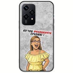 Θήκη Epic Quotes - Από τον ψυχαναλυτή έρχομαι Honor 200 Lite 5G Black TPU (Μαύρη Σιλικόνη)