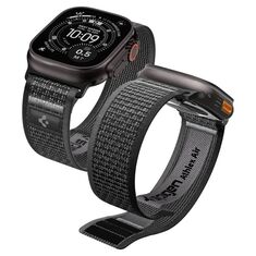 Spigen Athlex Air Active Black Gray λουράκι Apple Watch 42 44 45 46 49mm