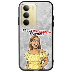 Θήκη Epic Quotes - Από τον ψυχαναλυτή έρχομαι Realme 14x 5G Groove TPU (Tempered Glass και TPU)
