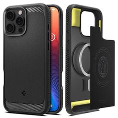 Θήκη Spigen Rugged Armor MagSafe Black για iPhone 16 Pro Max