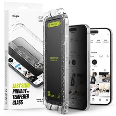 Ringke Tempered Glass Privacy Easy Slide 2-Pack για iPhone 18 Pro με ενεργοποιημένο Privacy Filter